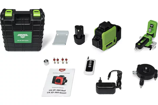 Лазерный уровень AMO LN 3D-360 GREEN 750158 — изображение 7