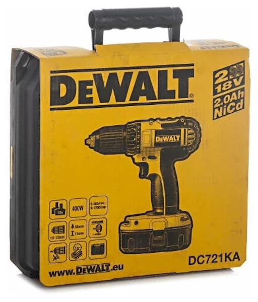 Аккумуляторная дрель-шуруповерт DeWalt DC721KA — изображение 4