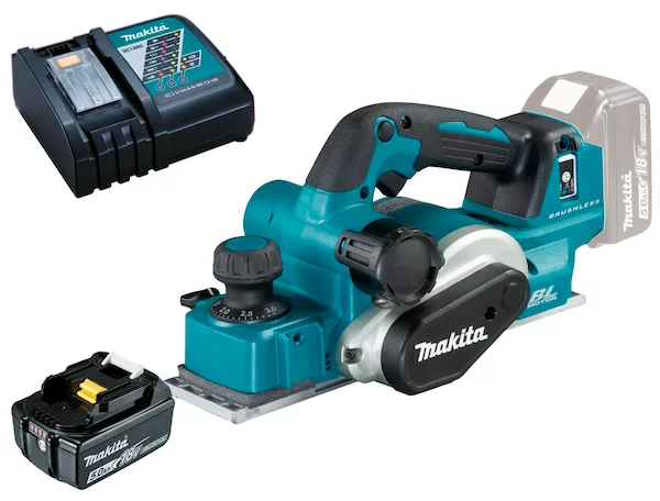 Аккумуляторный рубанок Makita DKP181ZU SET с набором