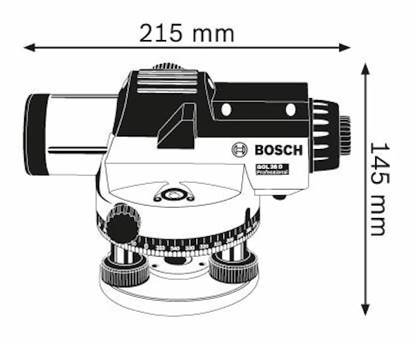 Нивелир оптический Bosch GOL 20 D Professional + BT 160 + GR 500 0601068402 — изображение 5