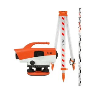 Комплект - оптический нивелир RGK C-32, рейка AMO S5 и штатив RGK S6-N C32S6S5