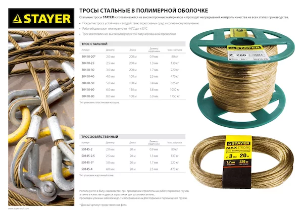 Хозяйственный трос STAYER 50145-2 — изображение 3